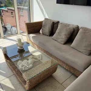 L-shaped sofa and table - Image 2