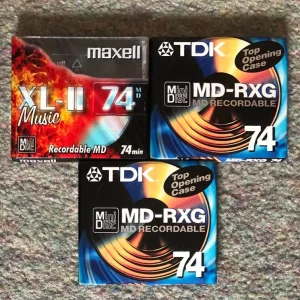 3x Sealed Blank Minidiscs