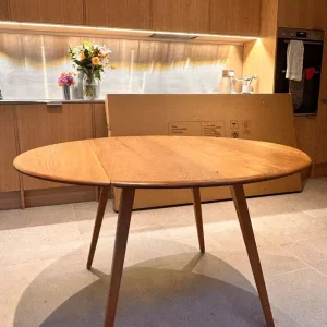 Ercol Drop Leaf Dining Table - Round - Image 2