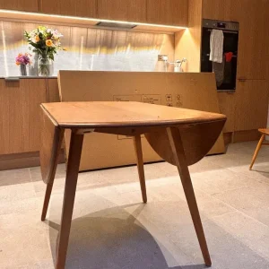 Ercol Drop Leaf Dining Table - Round - Image 3