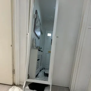 Mirror with storage and LED lights