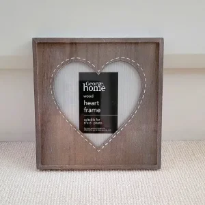 Wood Heart Photo Frame