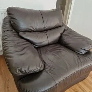Beautiful real leather sofa one person chair