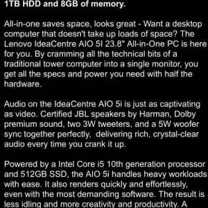 Lenovo IdeaCentre AIO 5i 23.8" All-in-One PC - Image 2