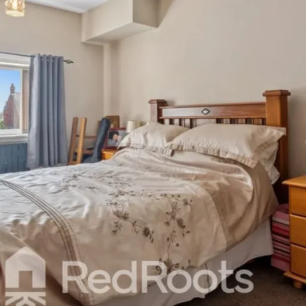 Solid wooden double bed