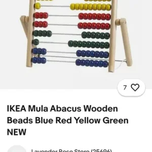 Ikea Mula Colourful Wooden Bead Abacus - Image 2