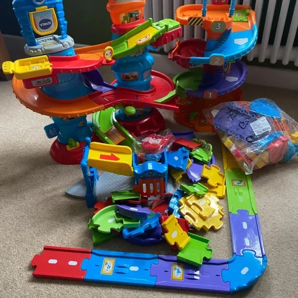 VTech Toot Toot Bundle – Police Patrol Tower, Spiral Tower, Track