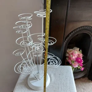 Cream Metal Spiral Tree Cupcake Holder - Image 8