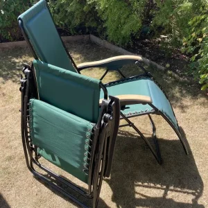 Folding green garden chairs - Image 6