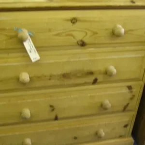 Stripped Pine Chest of Drawers - Image 2