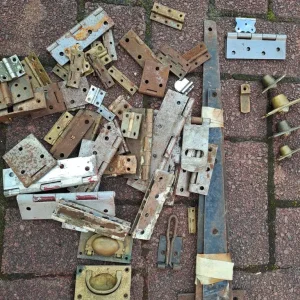 Old vintage hinges and gate fixings