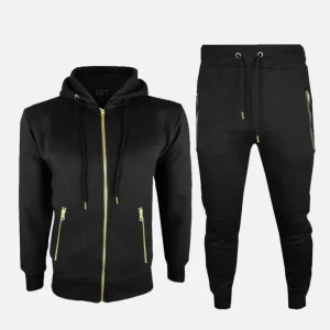 Bulk plain quality gold zip tracksuits - Image 3