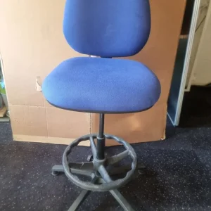 Blue Steelco Draughtmans Adjustable Swivel Chair - Image 6