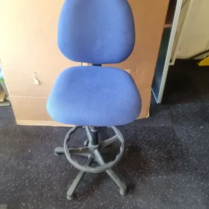 Blue Steelco Draughtmans Adjustable Swivel Chair - Image 7