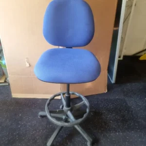 Blue Steelco Draughtmans Adjustable Swivel Chair