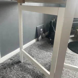 Ikea PINNTORP Dropleaf table, light brown/white, 67/124x75 cm - Image 7