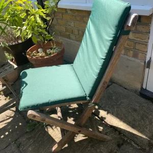 4 forest green high back chair cushion pads - Image 2