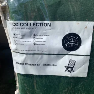 4 forest green high back chair cushion pads - Image 3