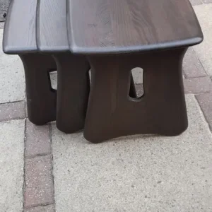 Ercol dark oak nest of tables