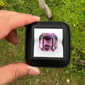 43ct Natural Amethyst Emerald Cut – 20x20mm - Image 2