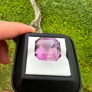 43ct Natural Amethyst Emerald Cut – 20x20mm - Image 5