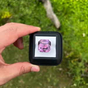 43ct Natural Amethyst Emerald Cut – 20x20mm - Image 8