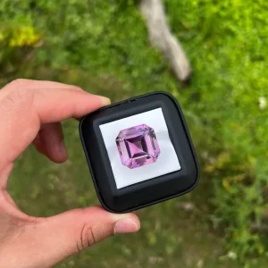 43ct Natural Amethyst Emerald Cut – 20x20mm
