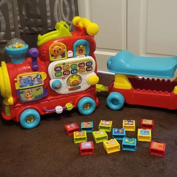 VTech Baby 4-in-1 Alphabet Train Ride On Red Learning Toy