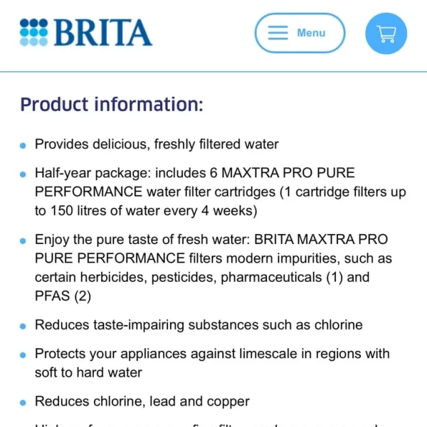 BRITA Filter 6 unopened free Jag