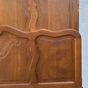 Vintage French Louis XV Oak Carved Double Bed Frame - Image 8