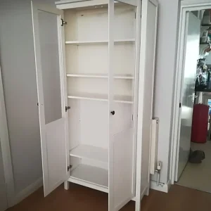 IKEA HEMNES SOLID WOOD Bookcase with Glass Doors - Image 3