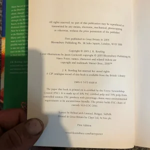 Harry Potter Half Blood Prince first edition misprint - Image 2