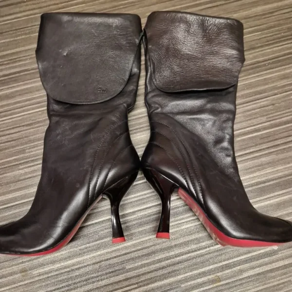 Feud new leather calf knee boots size 5