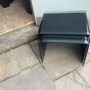 Glass side tables