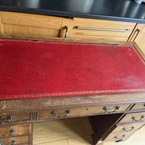 Antique wood desk - Image 3