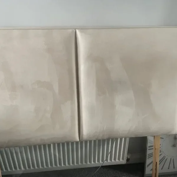 Faux suede double headboard
