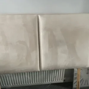 Faux suede double headboard