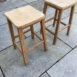 Traditional style beech lab stools - Image 3