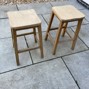 Traditional style beech lab stools