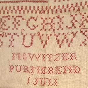 Antique Dutch Needlework Sampler 1899 - Image 2