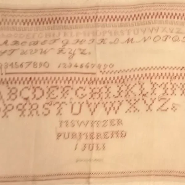 Antique Dutch Needlework Sampler 1899