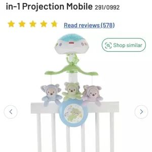Fisher Price Butterfly Cot Mobile with Night Light - Image 4