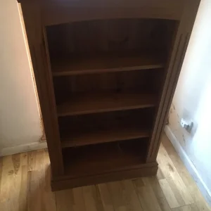Pine Wood Bookcase Shelving Unit VGC