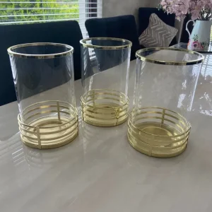 Selection Of Gold T-Light Holders, Mirrored Trays And Wall Art - Image 4