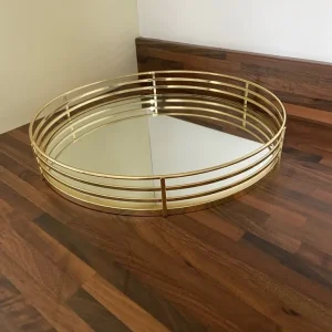 Selection Of Gold T-Light Holders, Mirrored Trays And Wall Art - Image 5