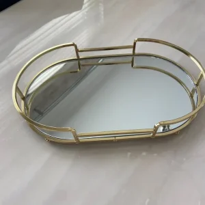 Selection Of Gold T-Light Holders, Mirrored Trays And Wall Art - Image 8