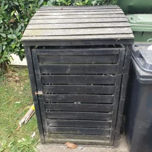 Wooden bin shed