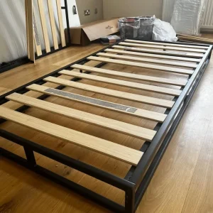 Single bed frame with mattress