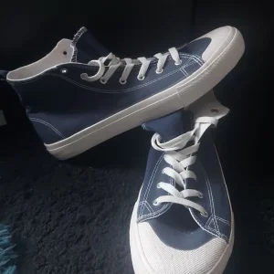 low hi top canvas trainers - Image 2