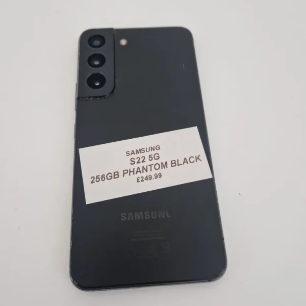 SAMSUNG S22 BLACK 256GB UNLOCKED WITH WARRANTY
